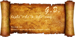 Györök Dénes névjegykártya